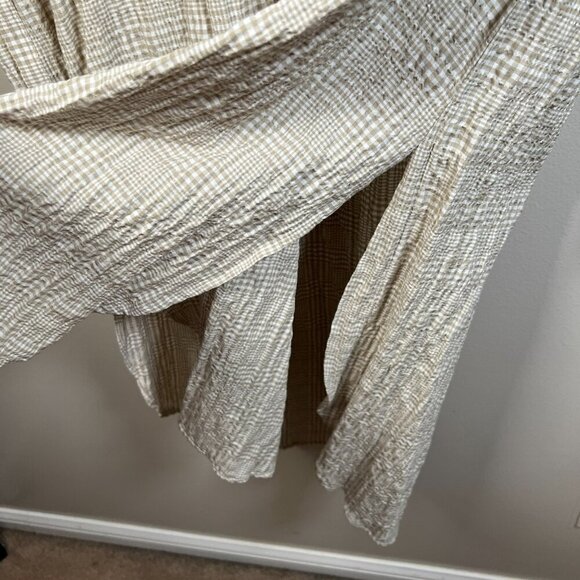 Maeve Anthropologie Maxi Tunic Top Dress Size XS Tan Button Down Neutral Casual - Picture 10 of 13